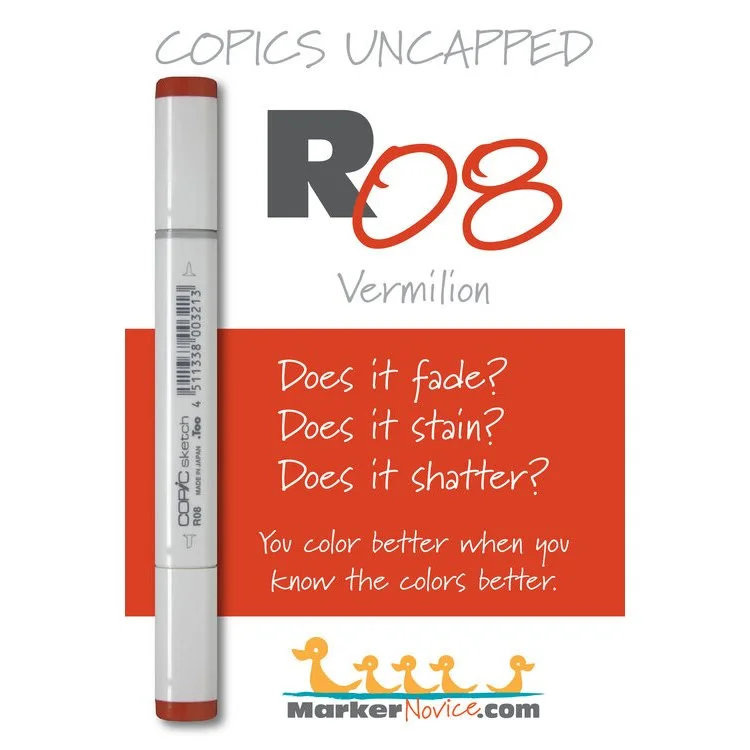 R08 - Copic Sketch Marker Vermilion — Violeta Ink